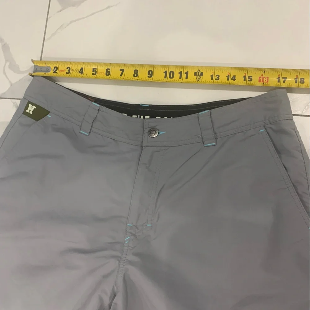 Howler Brothers Shorts Mens 36 Horizon Hybrid Blue Gray Nylon Ripstop Quick Dry - Picture 5 of 12